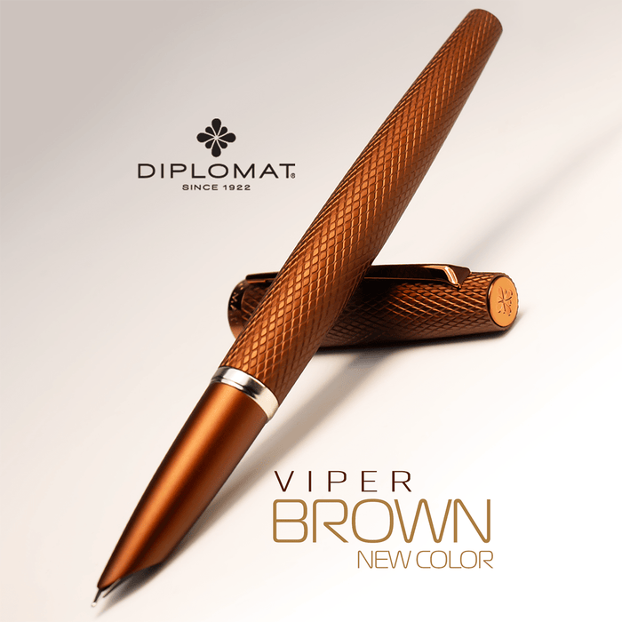 Diplomat Viper Fountain Pen - Brown - Pen Boutique Ltd