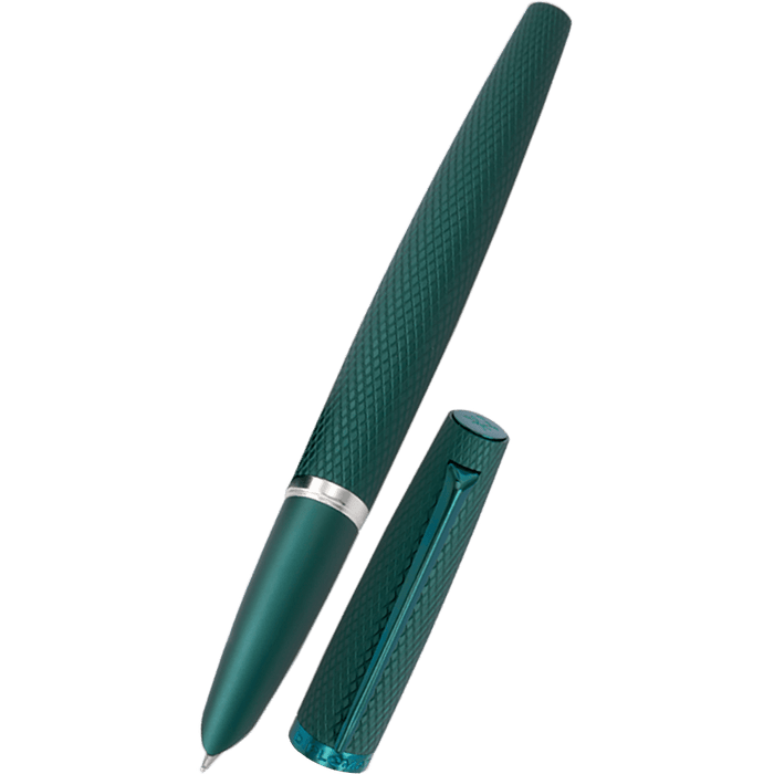 Diplomat Viper Fountain Pen - Green Quilloche - Pen Boutique Ltd