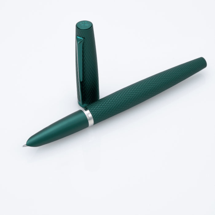 Diplomat Viper Fountain Pen - Green Quilloche - Pen Boutique Ltd