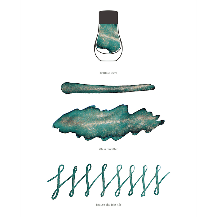 Dominant Industry Pearl Ink Bottle - Les Falaises a Étretat - 25ml (Painter Series) - Pen Boutique Ltd