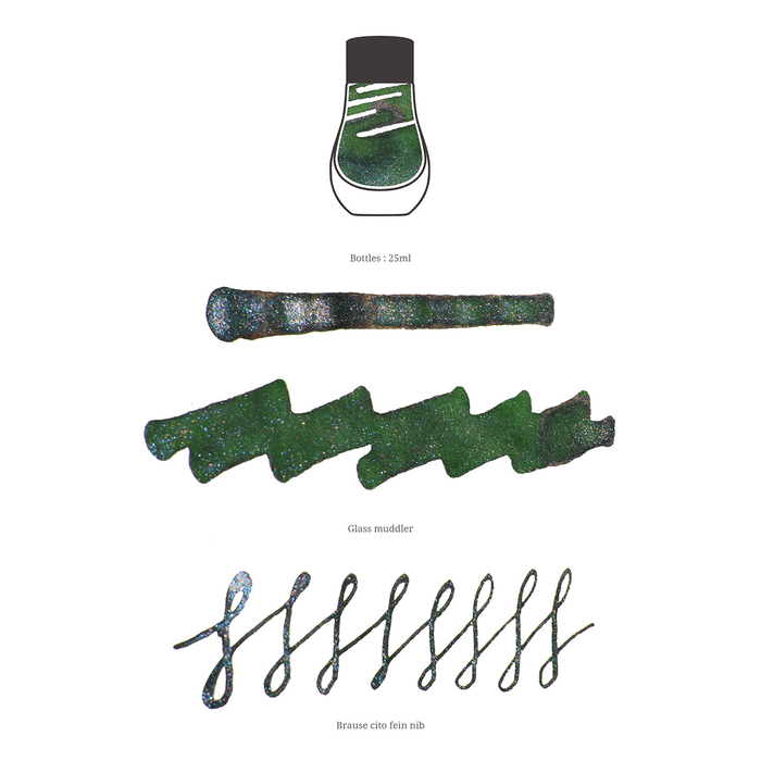 Dominant Industry Pearl Ink Bottle - Natural Green - 25ml - Pen Boutique Ltd