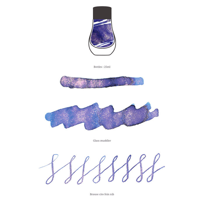 Dominant Industry Pearl Ink Bottle - Periwinkle Twinkle - 25ml - Pen Boutique Ltd
