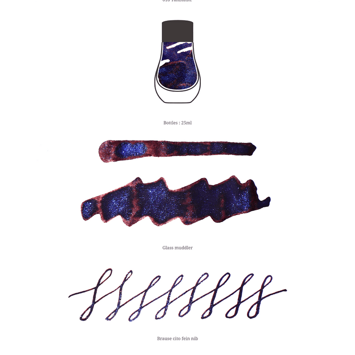 Dominant Industry Pearl Ink Bottle - Tanzanite - 25ml - Pen Boutique Ltd