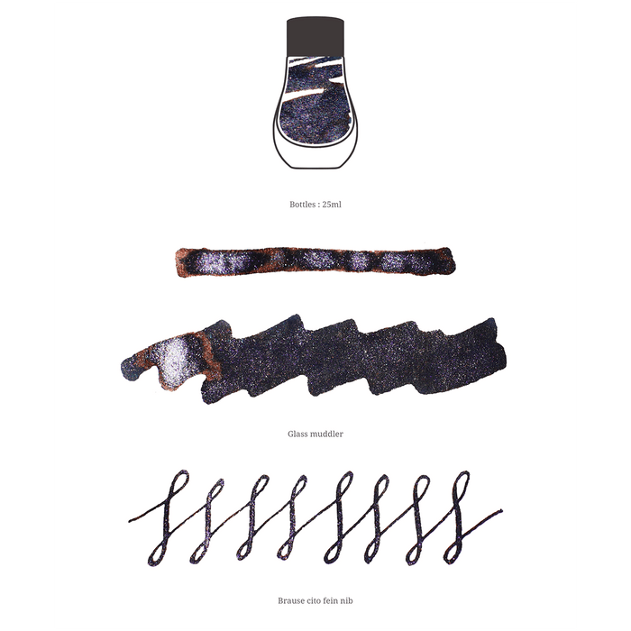 Dominant Industry Pearl Ink Bottle - Winter Night - 25ml - Pen Boutique Ltd