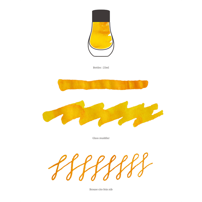 Dominant Industry Standard Ink Bottle - Citrus Yellow - 25ml - Pen Boutique Ltd