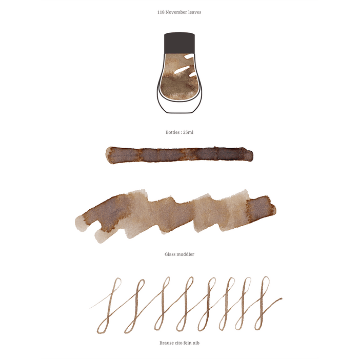 Dominant Industry Standard Ink Bottle - November leaves - 25ml - Pen Boutique Ltd