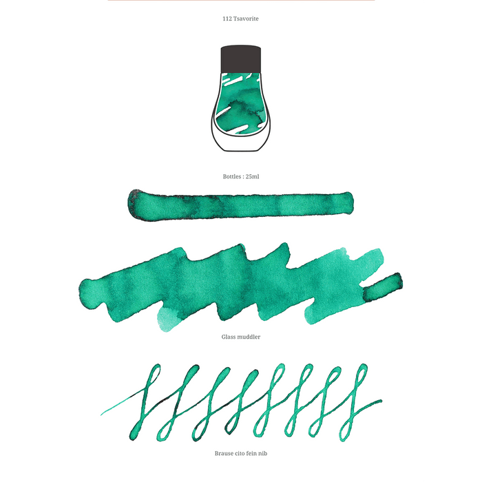 Dominant Industry Standard Ink Bottle - Tsavorite - 25ml - Pen Boutique Ltd