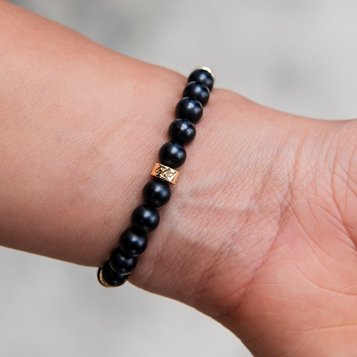 Dragon Beaded Bracelet in Yellow Gold