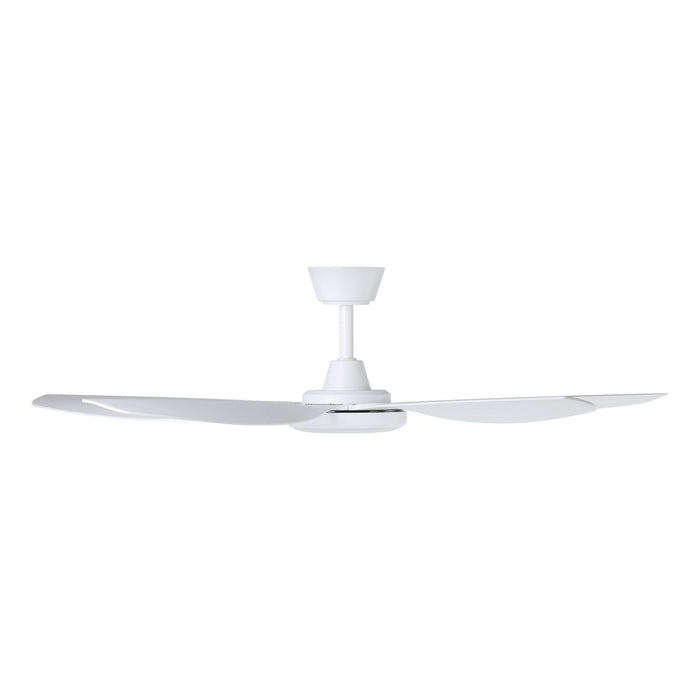 Side View Eglo Miami 52 DC Ceiling Fan with LED Light White    20796701 - The Blue Space