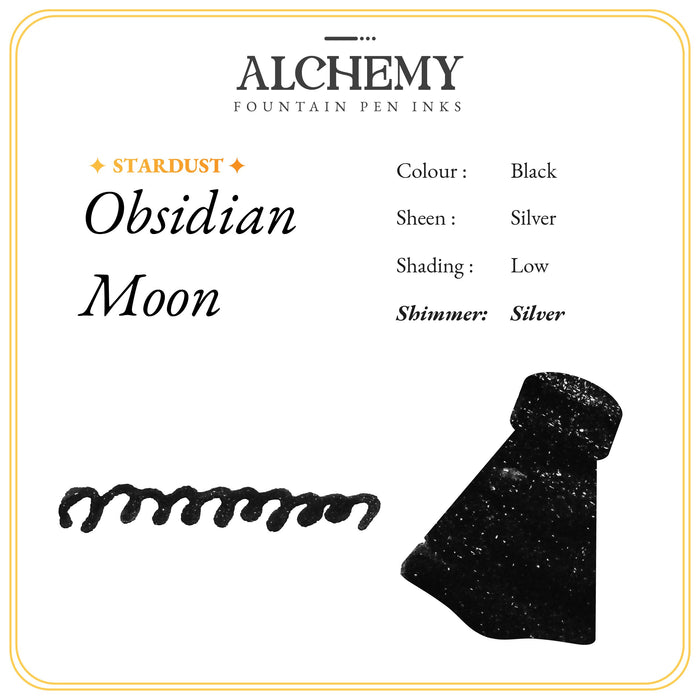 Endless Alchemy Ink - Shimmering Obsidian Moon (Stardust) - Pen Boutique Ltd