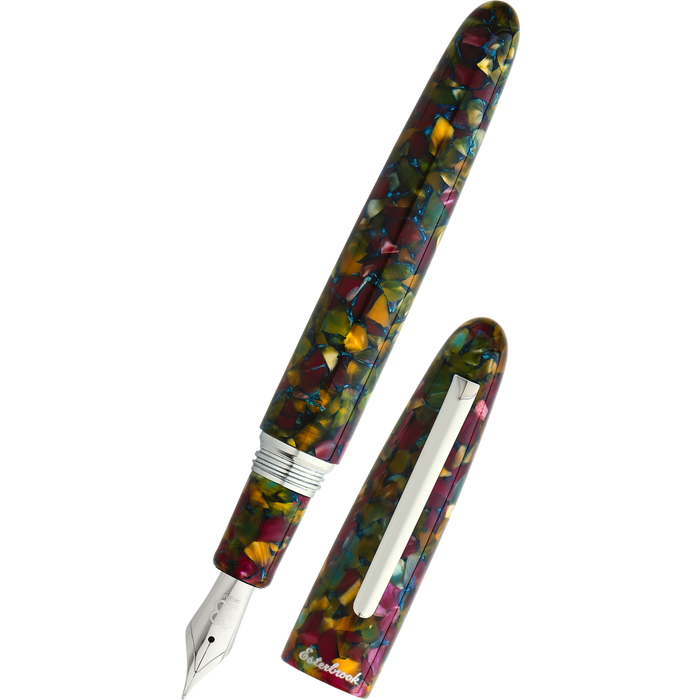 Esterbrook Estie Fountain Pen - Botanical Garden - Palladium (Oversized) - Pen Boutique Ltd