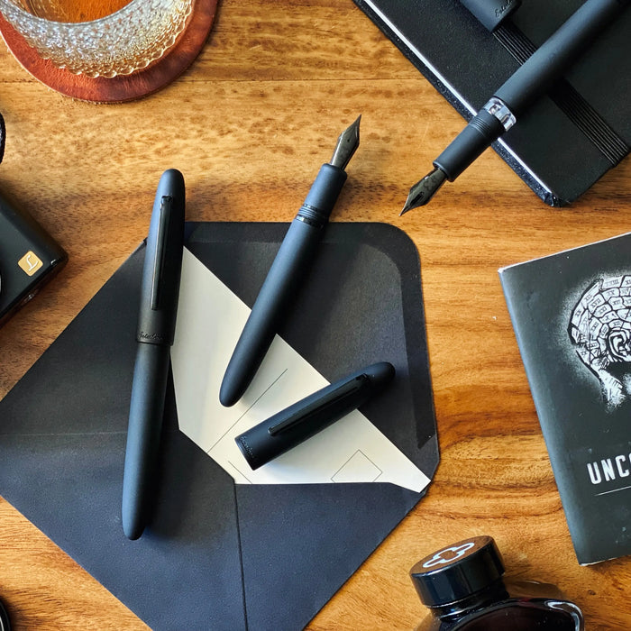 Esterbrook Estie Fountain Pen - Raven - Matte Black - Black Trim - Piston - Pen Boutique Ltd