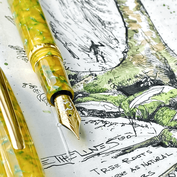 Esterbrook Estie Fountain Pen - Tropical Rain Forest - Stainless (Oversized) - Pen Boutique Ltd