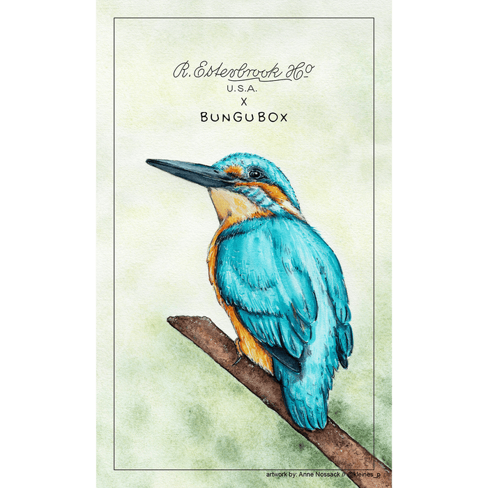 Esterbrook x BUNGUBOX Blotter Paper - The Kachofugetsu Kingfisher - Pen Boutique Ltd