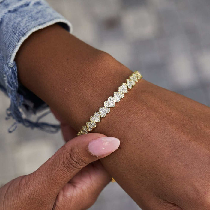 Eternity Heart Cuff Bracelets Gift Bundle