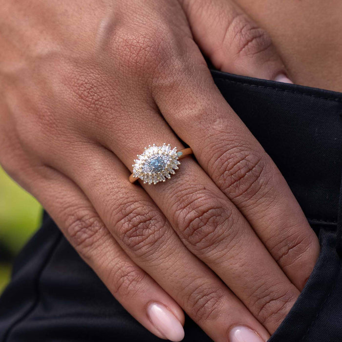 Evil Eye Ring Ring in Yellow Gold Vermeil
