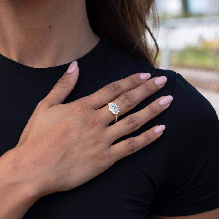 Evil Eye Ring Ring in Yellow Gold Vermeil