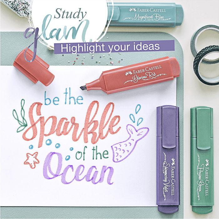 Faber - Castell Metallic Highlighter Textliner - Metallic Colors - Box of 8 - Pen Boutique Ltd