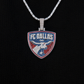 FC Dallas Official MLS Logo Pendant in White Gold