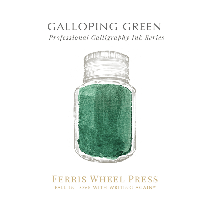 Ferris Wheel Press Calligraphy Ink Bottle - Galloping Green - 28ml - Pen Boutique Ltd