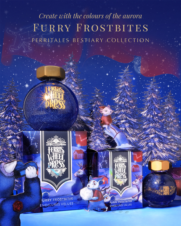 Ferris Wheel Press FerriTales Bestiary Ink Bottle Ink Bottle - Furry Frostbites - 85ml - Pen Boutique Ltd