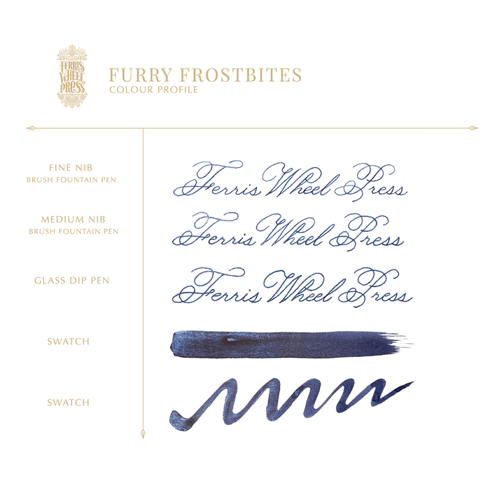 Ferris Wheel Press FerriTales Bestiary Ink Bottle Ink Bottle - Furry Frostbites - 85ml - Pen Boutique Ltd