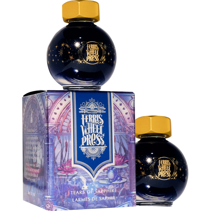Ferris Wheel Press FerriTales Ink Bottle - Down the Rabbit Hole Tears of Sapphire - 20ml - Pen Boutique Ltd
