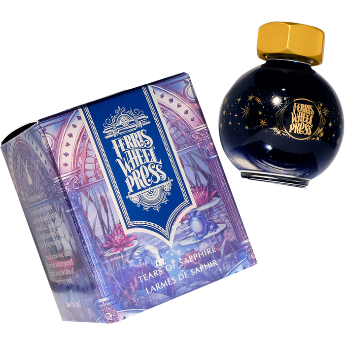Ferris Wheel Press FerriTales Ink Bottle - Down the Rabbit Hole Tears of Sapphire - 20ml - Pen Boutique Ltd