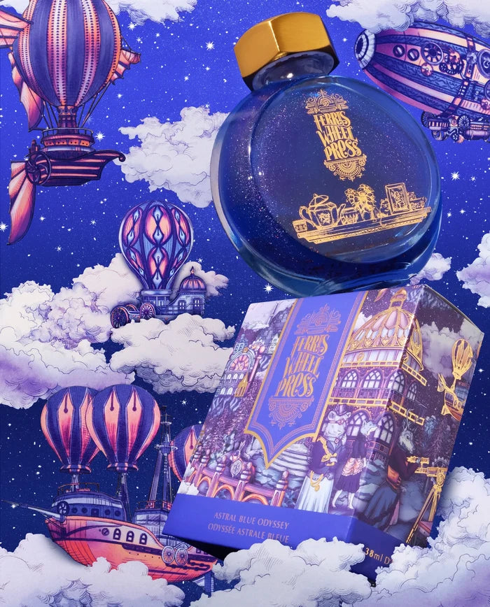 Ferris Wheel Press Ink Bottle - Astral Blue Odyssey - 38ml - Pen Boutique Ltd