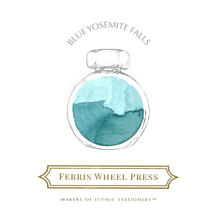 Ferris Wheel Press Ink Bottle - Blue Yosemite Falls - 38ml - Pen Boutique Ltd