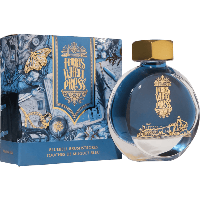 Ferris Wheel Press Ink Bottle - Bluebell Brushstrokes  - 38ml - Pen Boutique Ltd