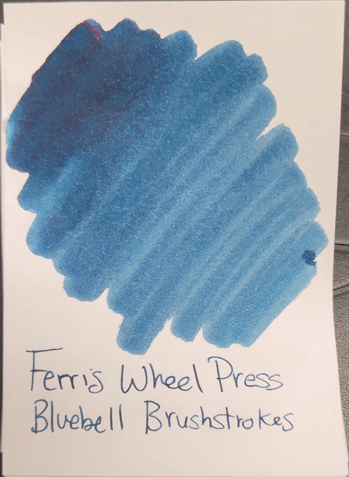 Ferris Wheel Press Ink Bottle - Bluebell Brushstrokes  - 38ml - Pen Boutique Ltd