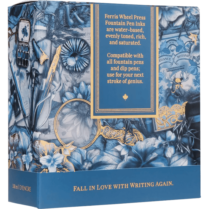 Ferris Wheel Press Ink Bottle - Bluebell Brushstrokes  - 38ml - Pen Boutique Ltd