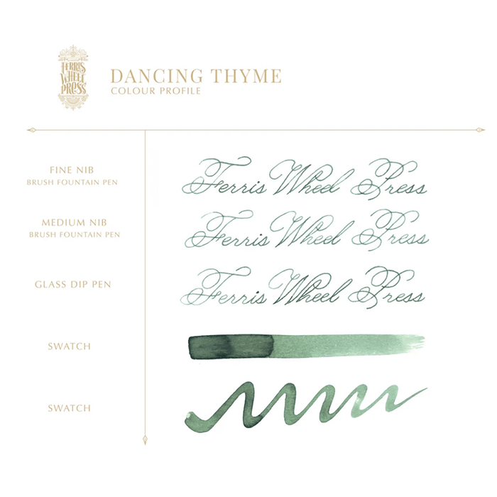 Ferris Wheel Press Ink Bottle - Dancing Thyme  - 38ml - Pen Boutique Ltd