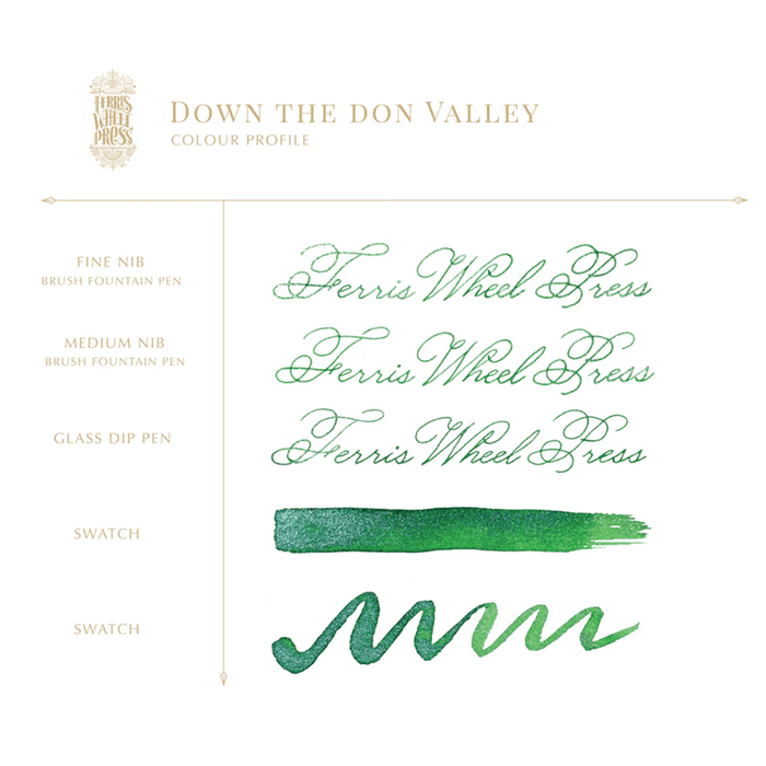 Ferris Wheel Press Ink Bottle - Down the Don Valley - 38ml - Pen Boutique Ltd