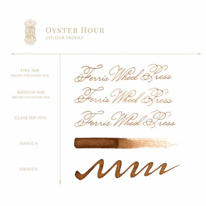 Ferris Wheel Press Ink Bottle - Oyster Hour - 38ml - Pen Boutique Ltd