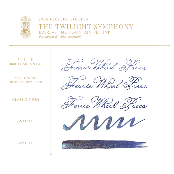 Ferris Wheel Press Ink Bottle - Twilight Symphony - 20ml (Limited Edition) - Pen Boutique Ltd