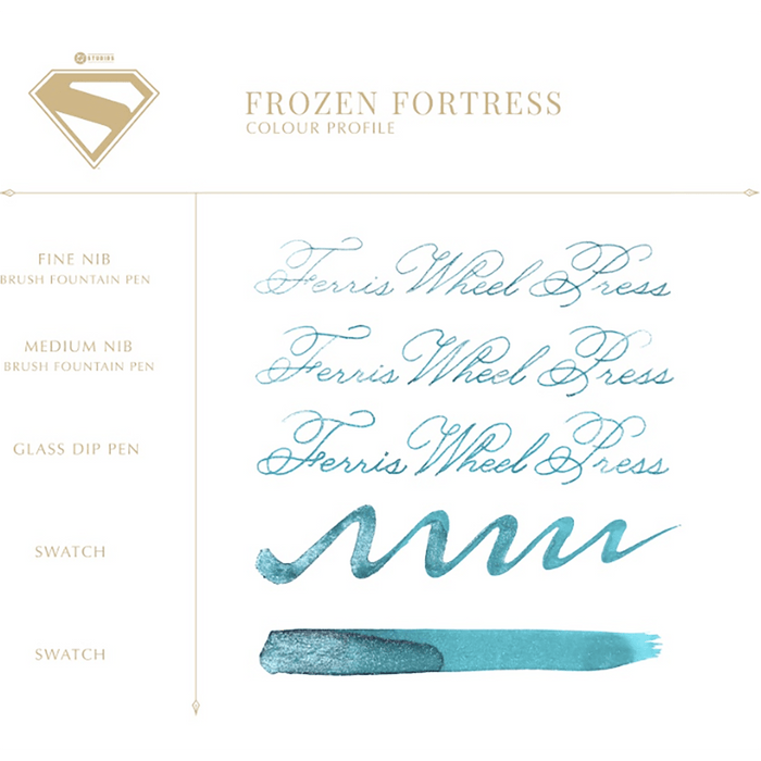 Ferris Wheel Press x Superman Ink Bottle - Frozen Fortress (28 ml) - Pen Boutique Ltd