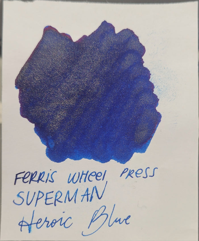 Ferris Wheel Press x Superman Ink Bottle - Heroic Blue - 10 ml - Pen Boutique Ltd