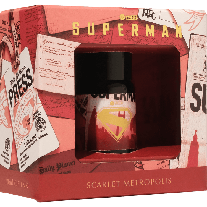Ferris Wheel Press x Superman Ink Bottle - Scarlet Metropolis - 10ml - Pen Boutique Ltd