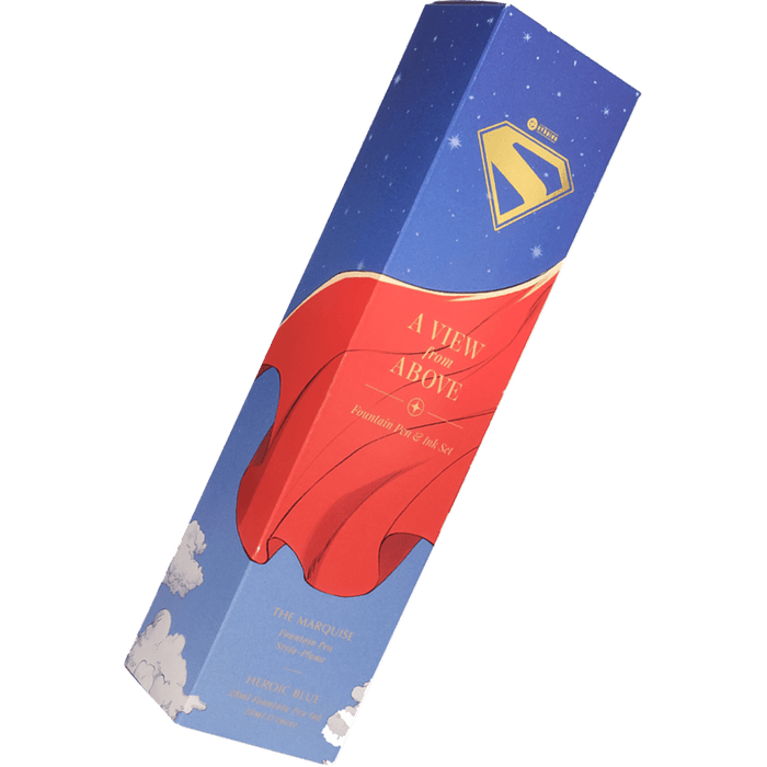 Ferris Wheel Press x Superman Marquise Gift Set - A View from Above ( Fountain Pen and Ink Bottle) - Pen Boutique Ltd