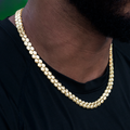 Flat Snake Link Chain in Yellow Gold -4mm