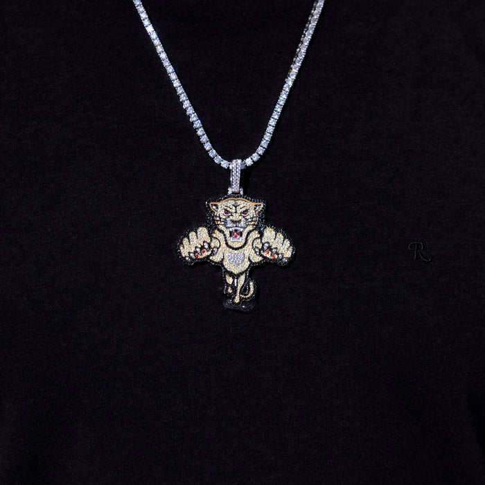 Florida Panthers Official NHL Winter Classic Logo Pendant in White Gold