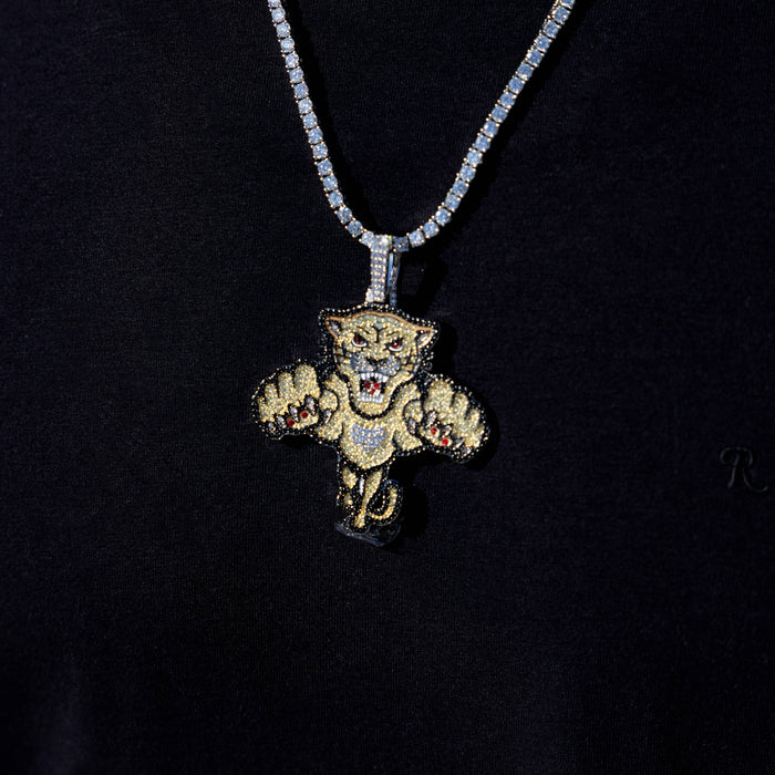 Florida Panthers Official NHL Winter Classic Logo Pendant in White Gold