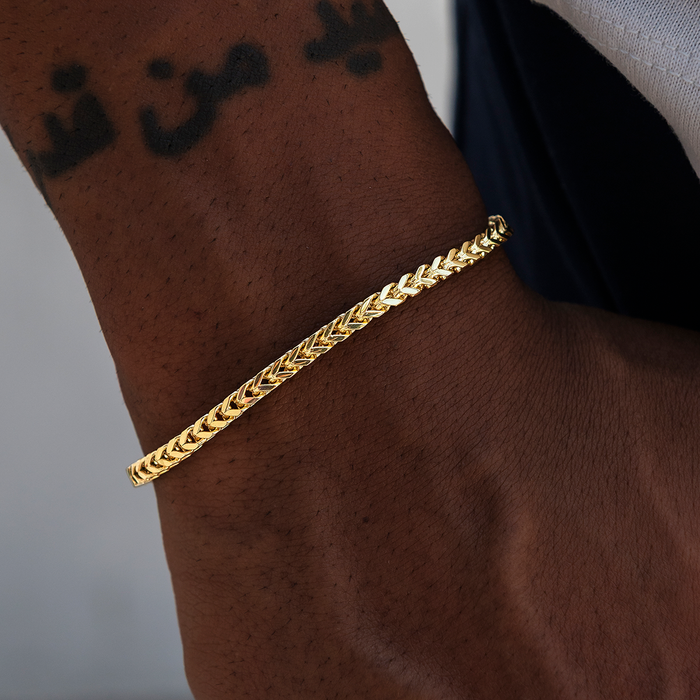 Franco Bracelet in Yellow Gold- 3mm