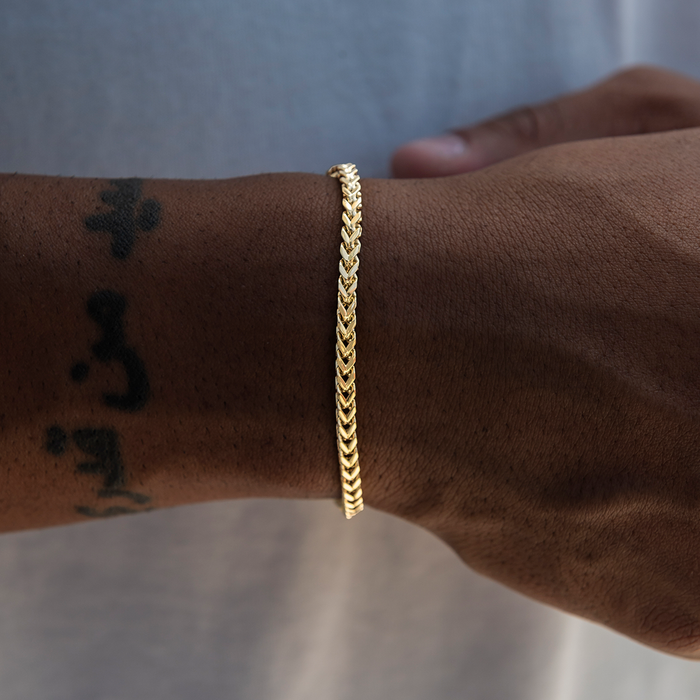 Franco Bracelet in Yellow Gold- 3mm