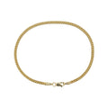 Franco Chain Bracelet in Hollow Yellow Gold - 2mm