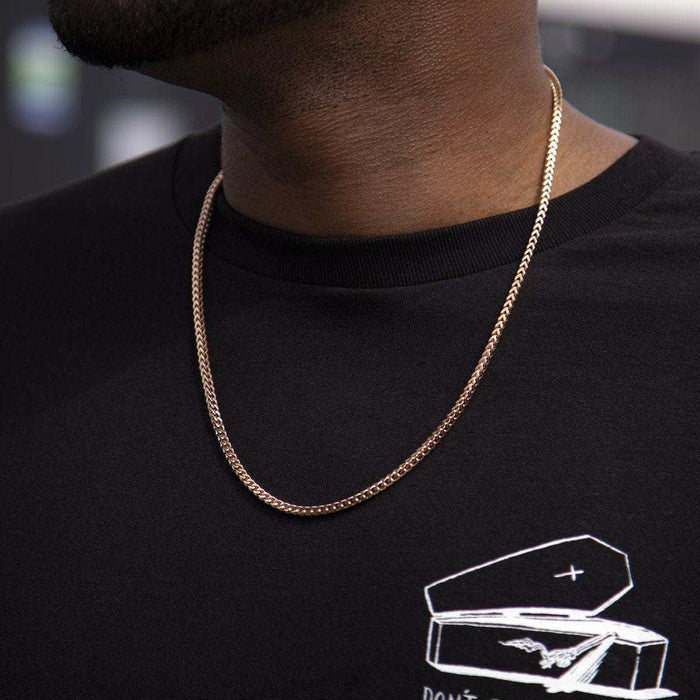 Franco Chain in Rose Gold - 3mm - The GLD Shop