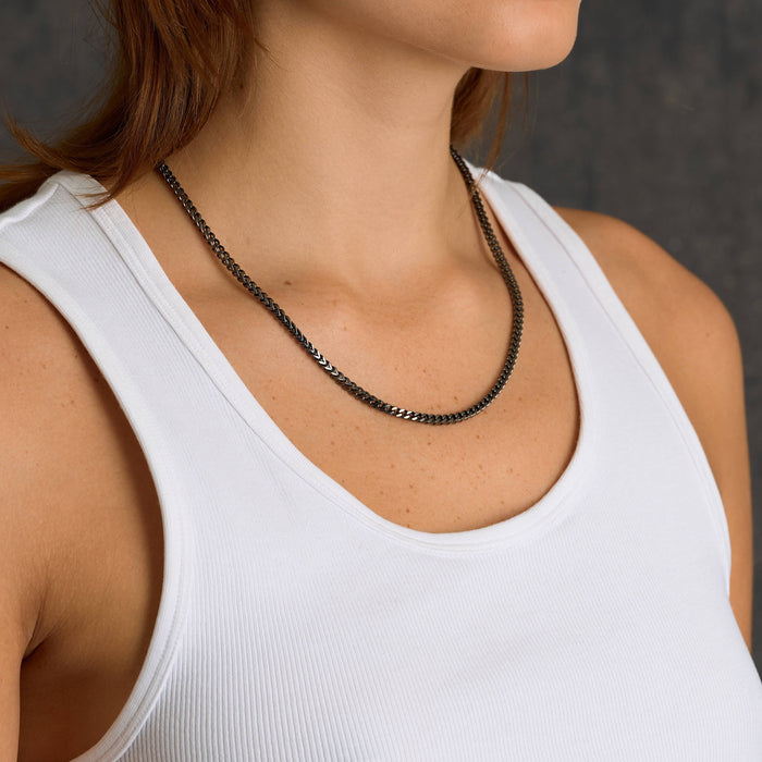 Franco Chain Necklace in Black - 3mm