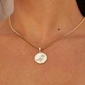GLD Stars Coin Pendant - Yellow Gold